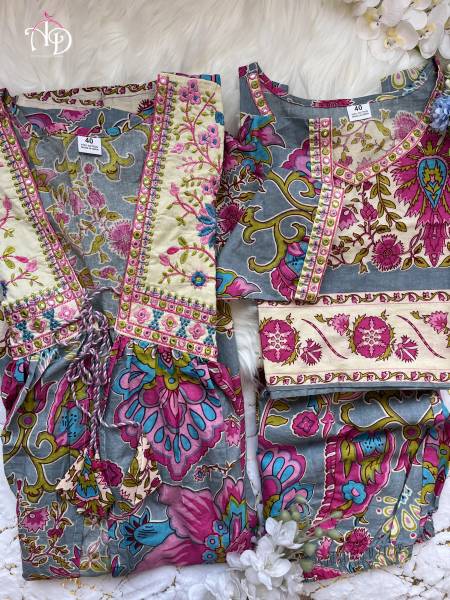 Pure Cotton Rajwadi Shrug Set With Pant Catalogue